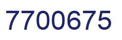 Número 7700675 imagen azul