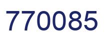 Number 770085 blue image