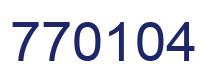 Número 770104 imagen azul