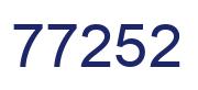 Number 77252 blue image