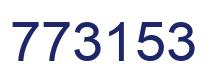 Number 773153 blue image