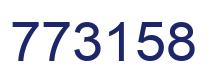 Number 773158 blue image