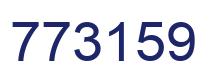 Number 773159 blue image