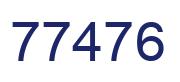 Número 77476 imagen azul