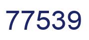 Número 77539 imagen azul