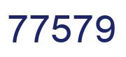 Number 77579 blue image