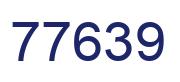 Number 77639 blue image