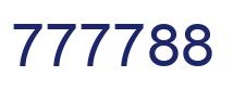 Number 777788 blue image