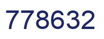 Number 778632 blue image