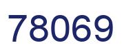 Number 78069 blue image