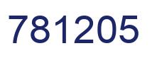 Number 781205 blue image