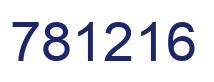 Number 781216 blue image