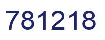 Number 781218 blue image