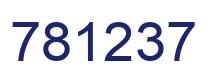 Number 781237 blue image