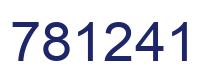 Number 781241 blue image