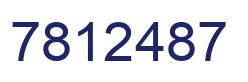 Número 7812487 imagen azul