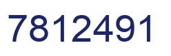 Number 7812491 blue image