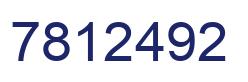 Number 7812492 blue image