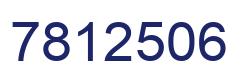 Number 7812506 blue image