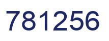 Number 781256 blue image