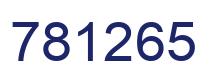 Number 781265 blue image