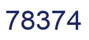 Number 78374 blue image