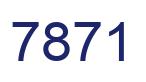 Número 7871 imagen azul