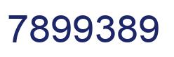 Número 7899389 imagen azul
