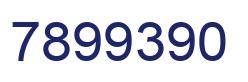 Número 7899390 imagen azul