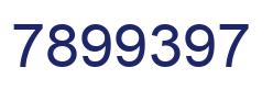 Número 7899397 imagen azul