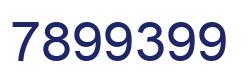 Número 7899399 imagen azul