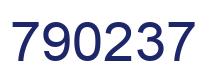 Number 790237 blue image