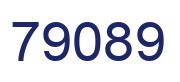 Number 79089 blue image