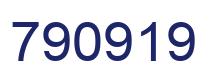 Number 790919 blue image