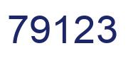 Number 79123 blue image