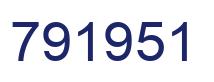 Number 791951 blue image