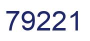 Número 79221 imagen azul