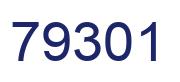 Número 79301 imagen azul