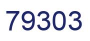 Número 79303 imagen azul