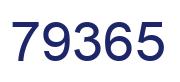 Number 79365 blue image
