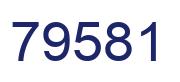 Número 79581 imagen azul