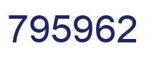 Number 795962 blue image