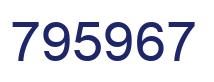 Number 795967 blue image