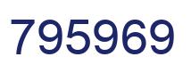 Number 795969 blue image