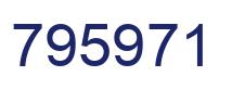 Number 795971 blue image