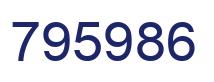 Number 795986 blue image