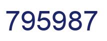 Number 795987 blue image