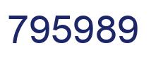 Number 795989 blue image