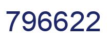 Number 796622 blue image