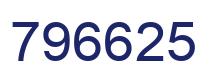 Number 796625 blue image